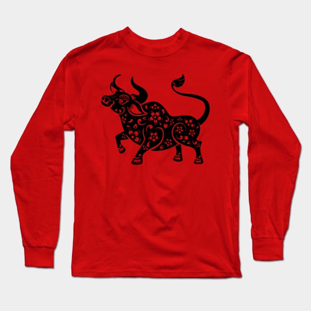 Chinese New Year – Year of the Ox Long Sleeve T-Shirt by valentinahramov